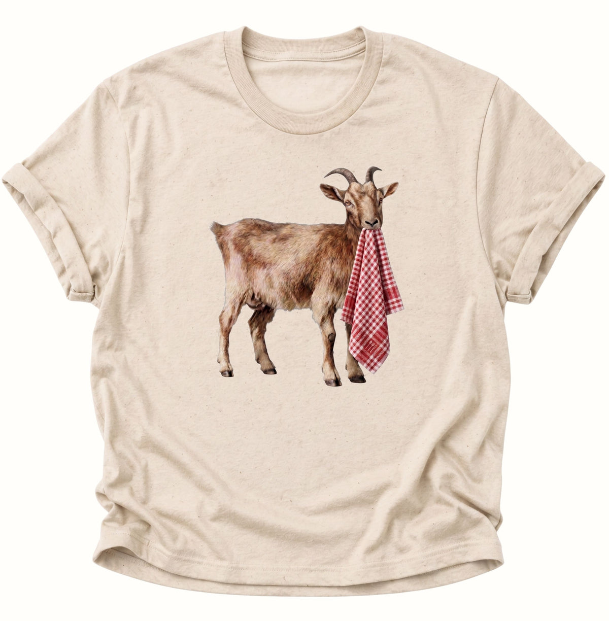 Ziege mit Geschirrhandtuch Unisex T-Shirt Nature - PINE & RIVER