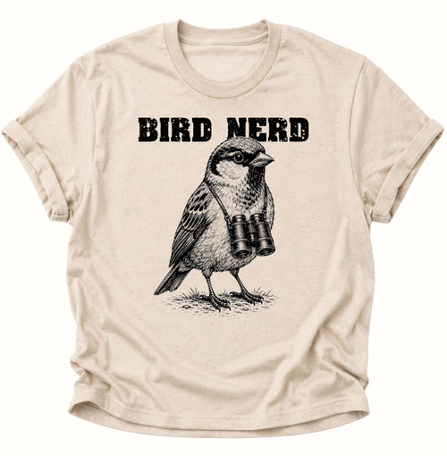 Bird Nerd Vogel mit Fernglas Unisex T-Shirt Nature - PINE & RIVER