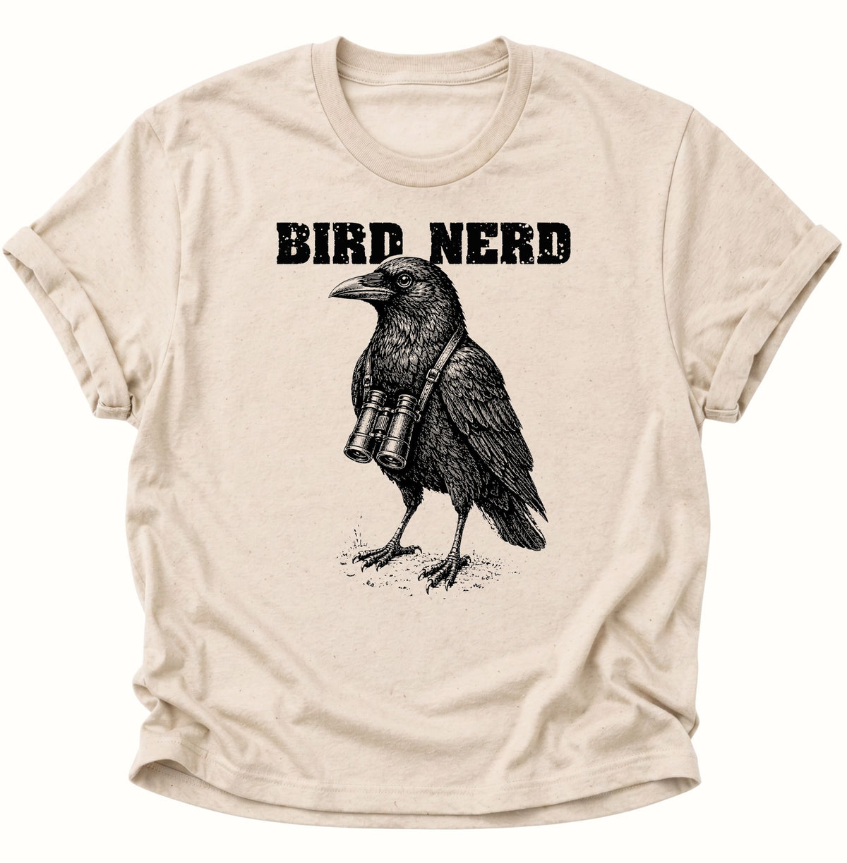 Bird Nerd Rabenvogel mit Fernglas Unisex T-Shirt Maroon - PINE & RIVER