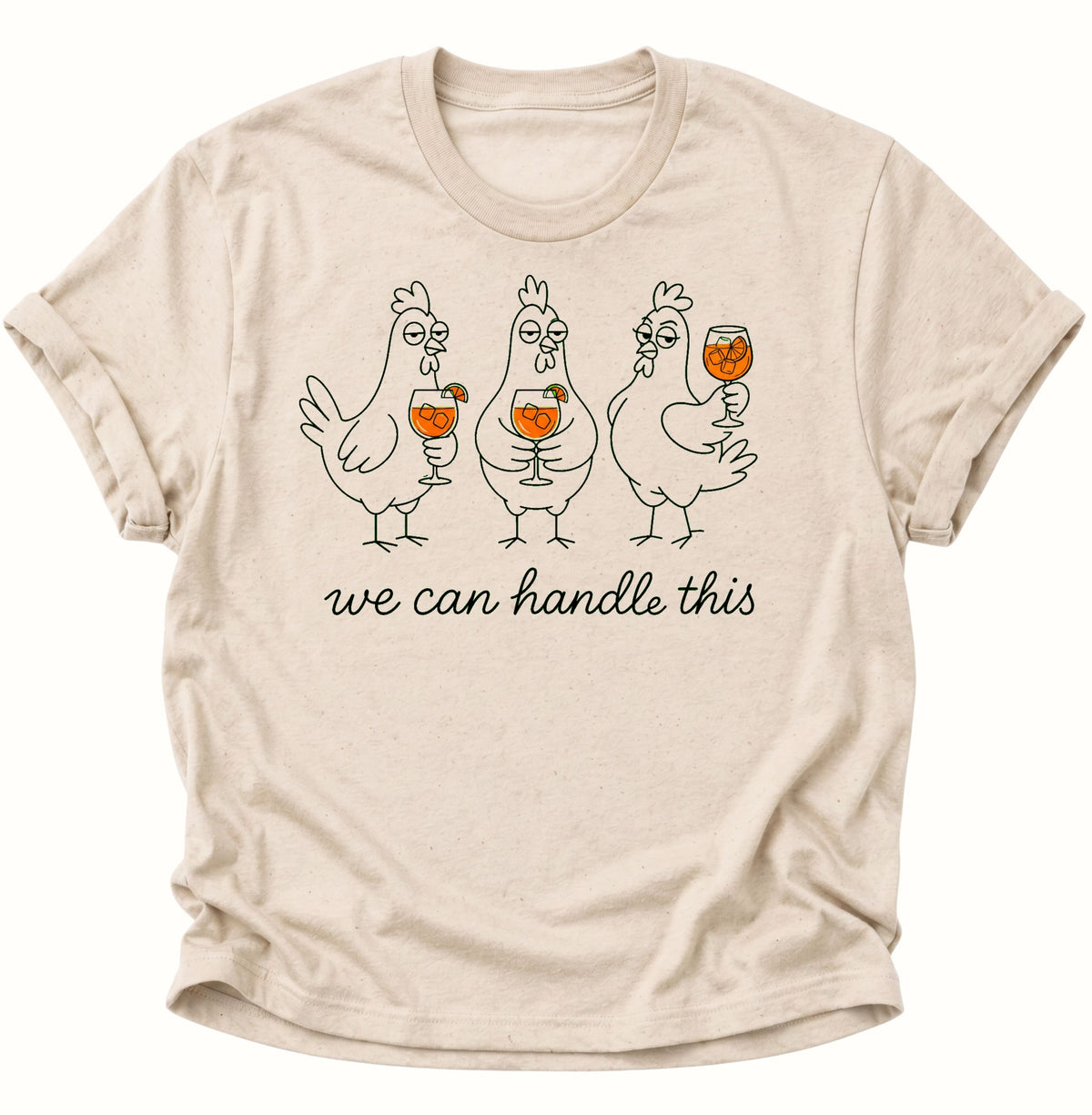 Drei Hühner mit Drinks Unisex T-Shirt Nature - PINE & RIVER