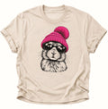 Hase mit Bommelmütze und Sonnenbrille Unisex T-Shirt