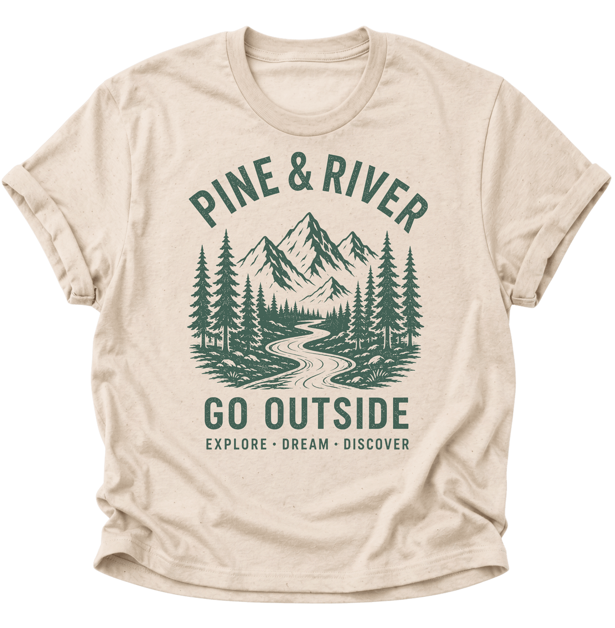Pine & River Go Outside Unisex T-Shirt Nature - PINE & RIVER