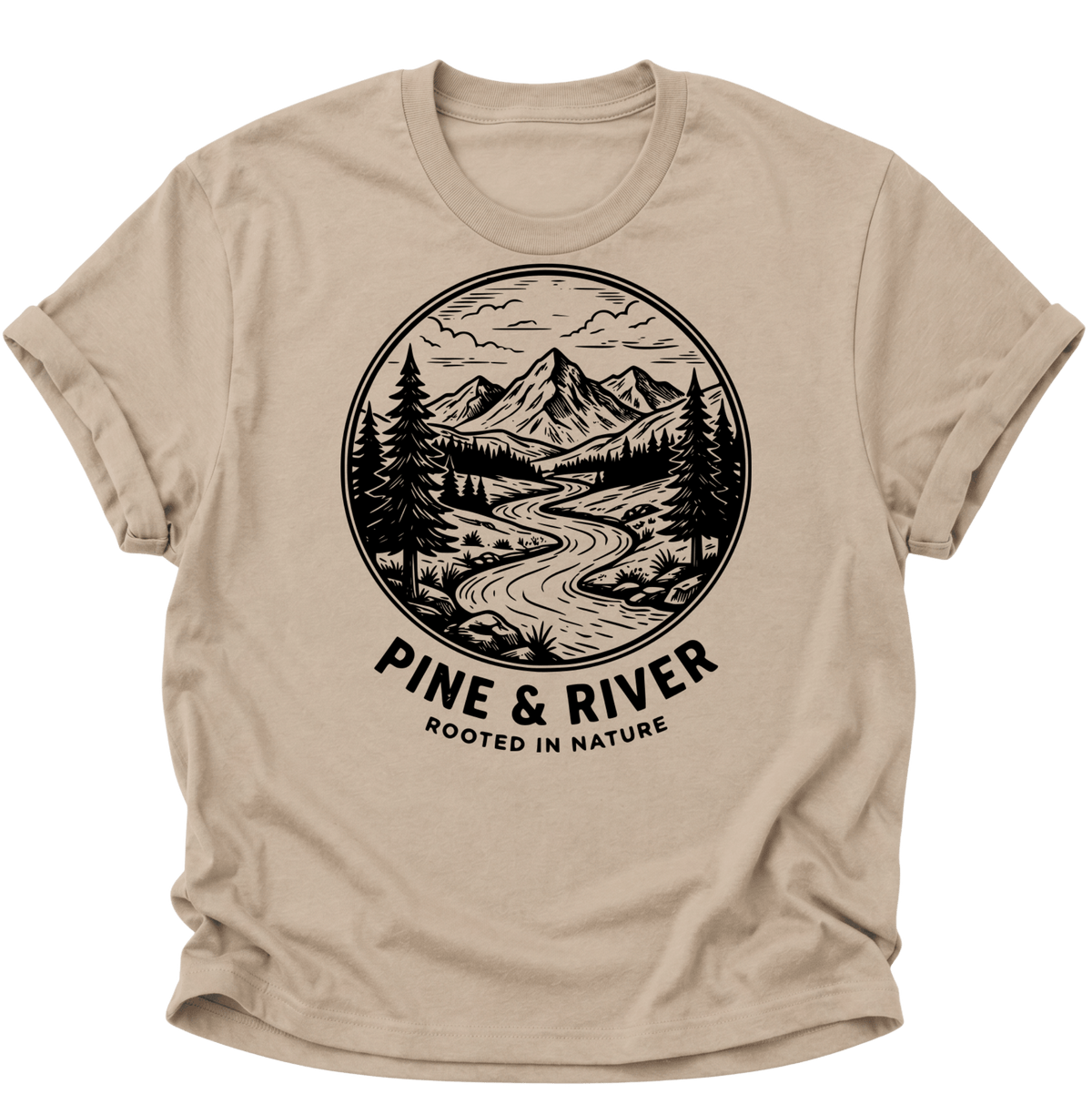 Pine & River Unisex T-Shirt Sand - PINE & RIVER