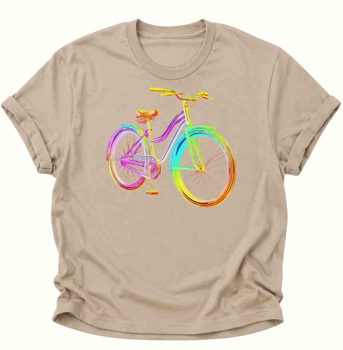 Fahrrad Neon Unisex T-Shirt Sand - PINE & RIVER