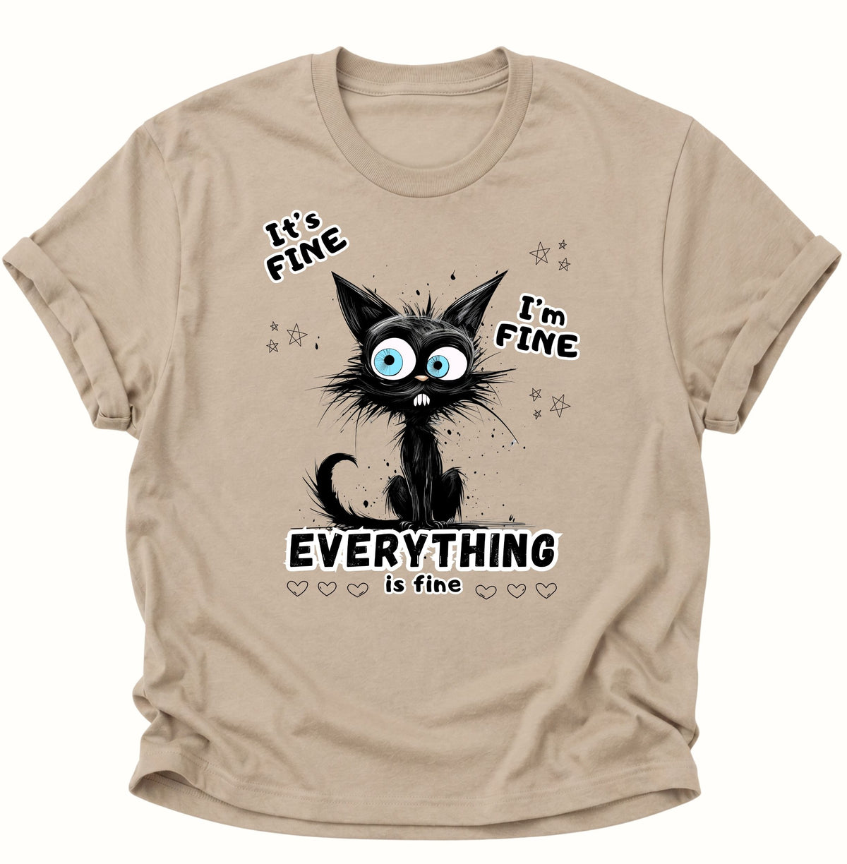 Everything is fine Unisex T-Shirt Sand - PINE & RIVER