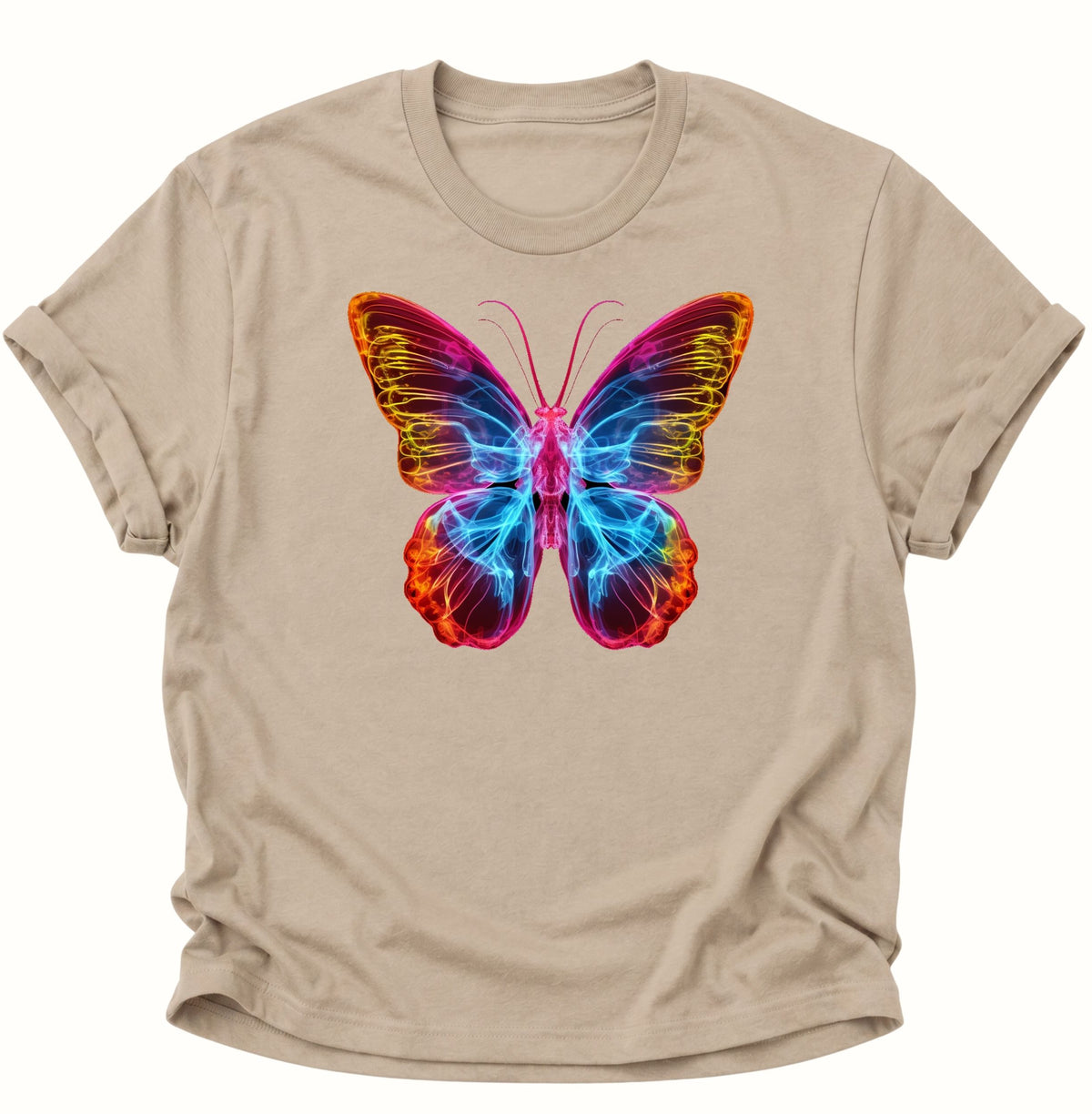 Schmetterling Neon Unisex T-Shirt Sand - PINE & RIVER