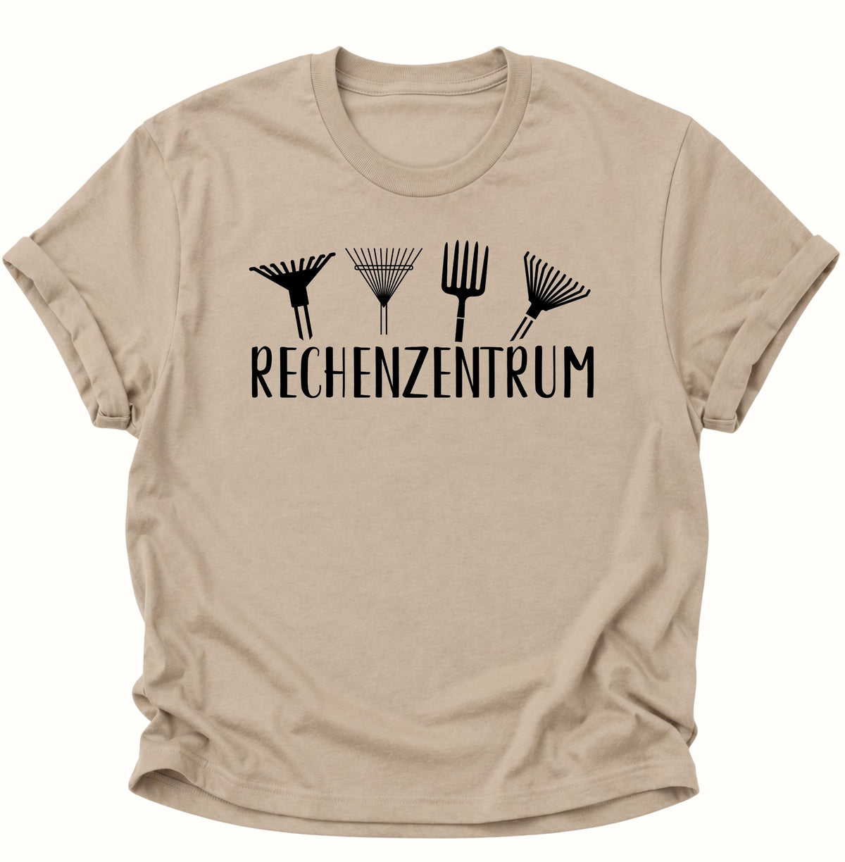 Rechenzentrum Gartenmotiv Unisex T-Shirt Sand - PINE & RIVER