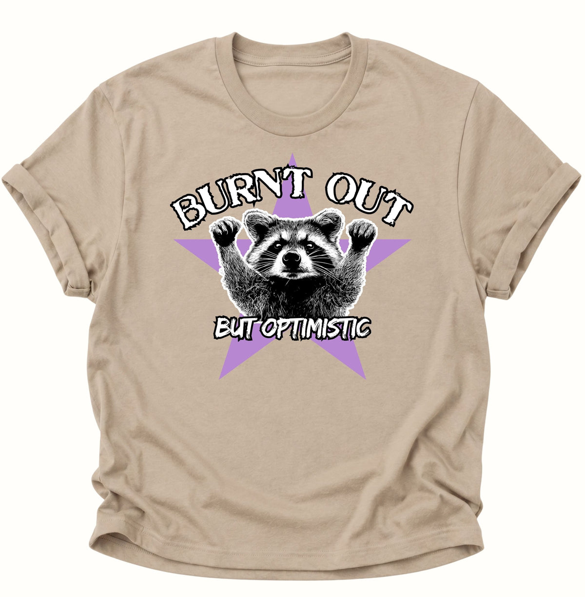 Burnt Out Washbär Unisex T-Shirt Sand - PINE & RIVER