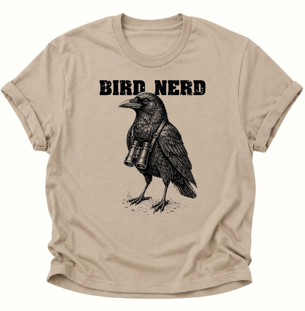 Bird Nerd Rabenvogel mit Fernglas Unisex T-Shirt Nature - PINE & RIVER
