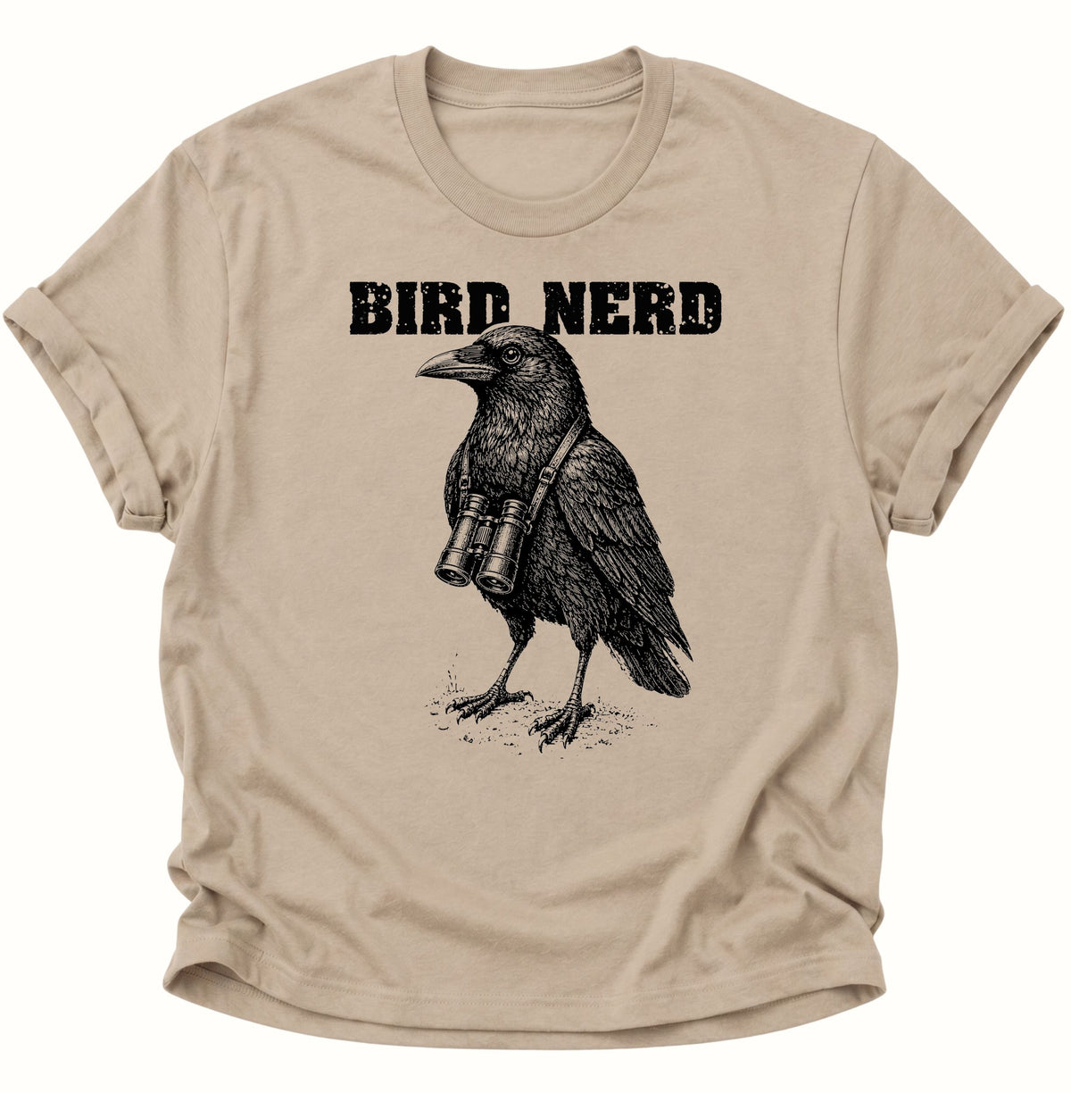 Bird Nerd Rabenvogel mit Fernglas Unisex T-Shirt Nature - PINE & RIVER