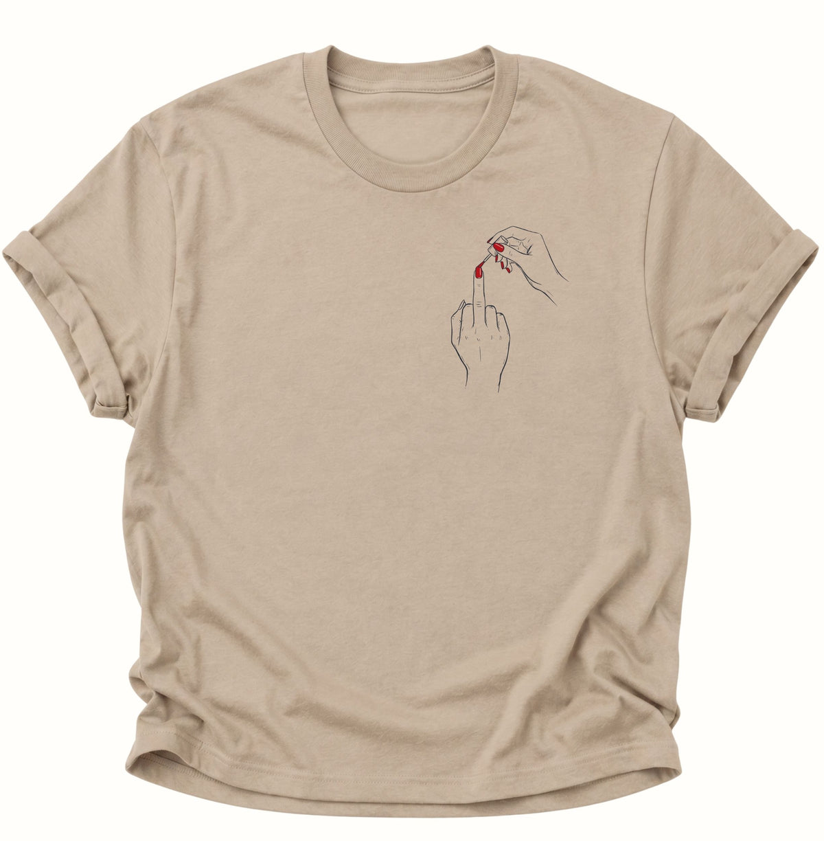 Mittelfinger Unisex T-Shirt Sand - PINE & RIVER