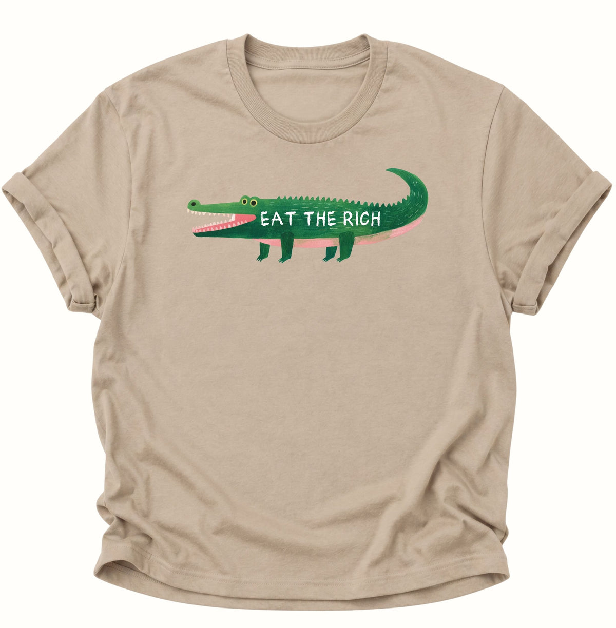Krokodil Eat the Rich Unisex T-Shirt Sand - PINE & RIVER