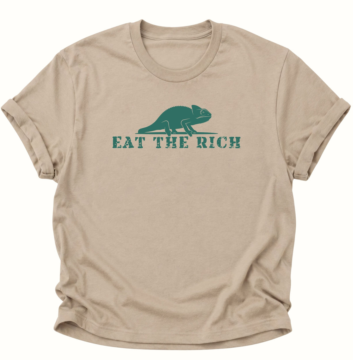 Chamäleon Eat the Rich Unisex T-Shirt Sand - PINE & RIVER