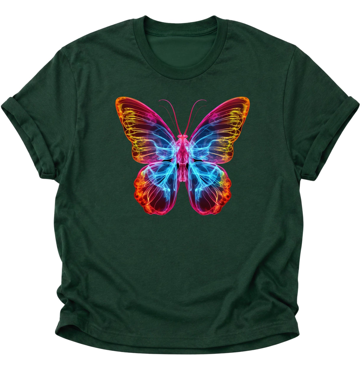 Schmetterling Neon Unisex T-Shirt Gelb - PINE & RIVER