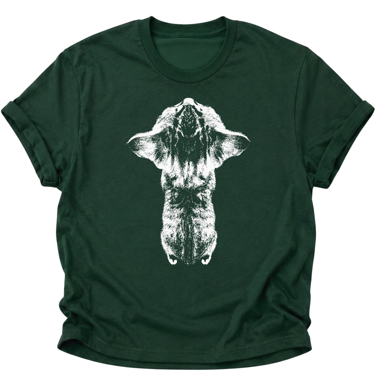 Katze aus der Froschperspektive Unisex T-Shirt Forest Green - PINE & RIVER