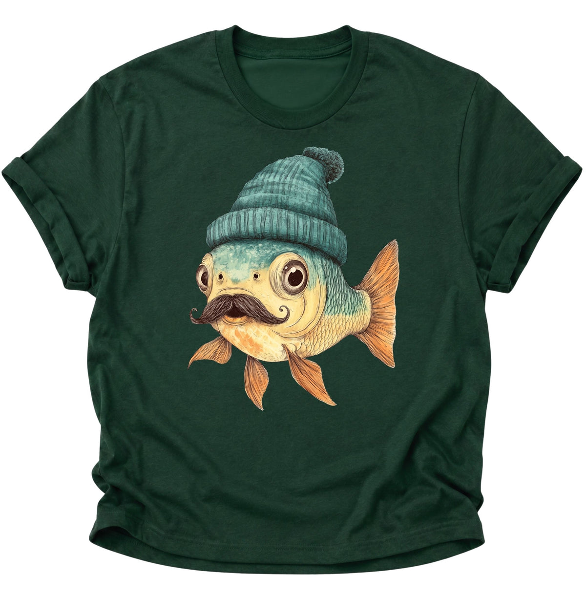 Mr. Fisch Unisex T-Shirt Forest Green - PINE & RIVER