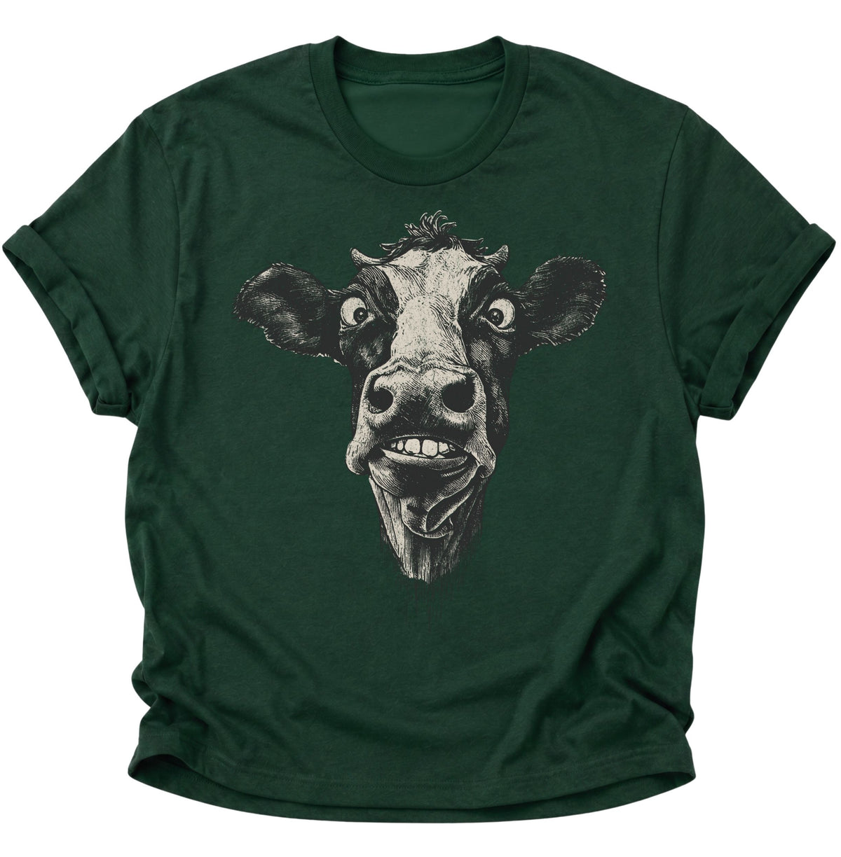 Verrückte Kuh Unisex T-Shirt Forest Green - PINE & RIVER
