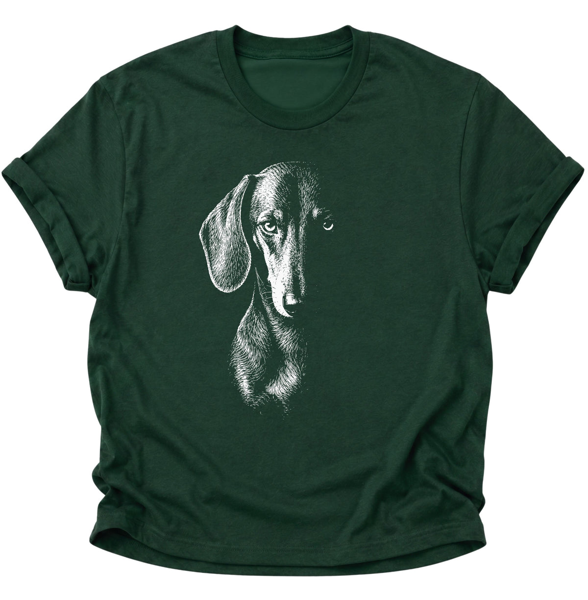 Mystischer Dackel im Schatten Unisex T-Shirt Forest Green - PINE & RIVER