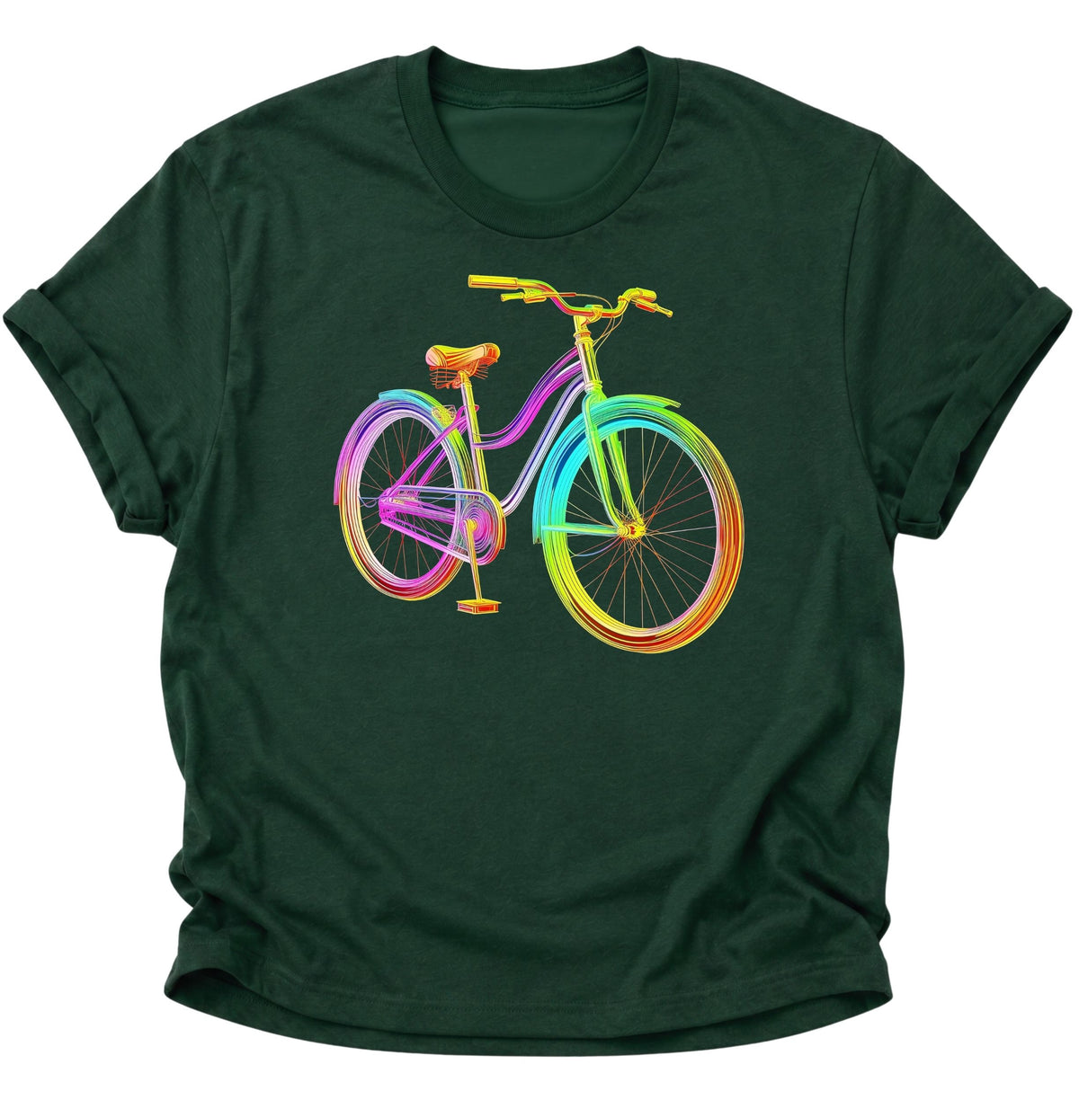 Fahrrad Neon Unisex T-Shirt Forest Green - PINE & RIVER