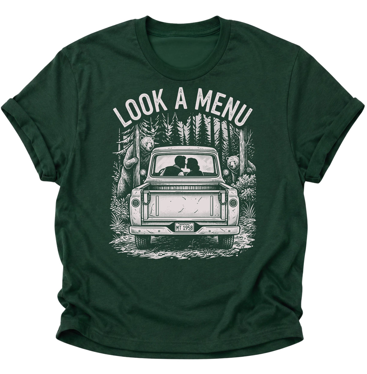 Look a Menu Unisex T-Shirt Forest Green - PINE & RIVER