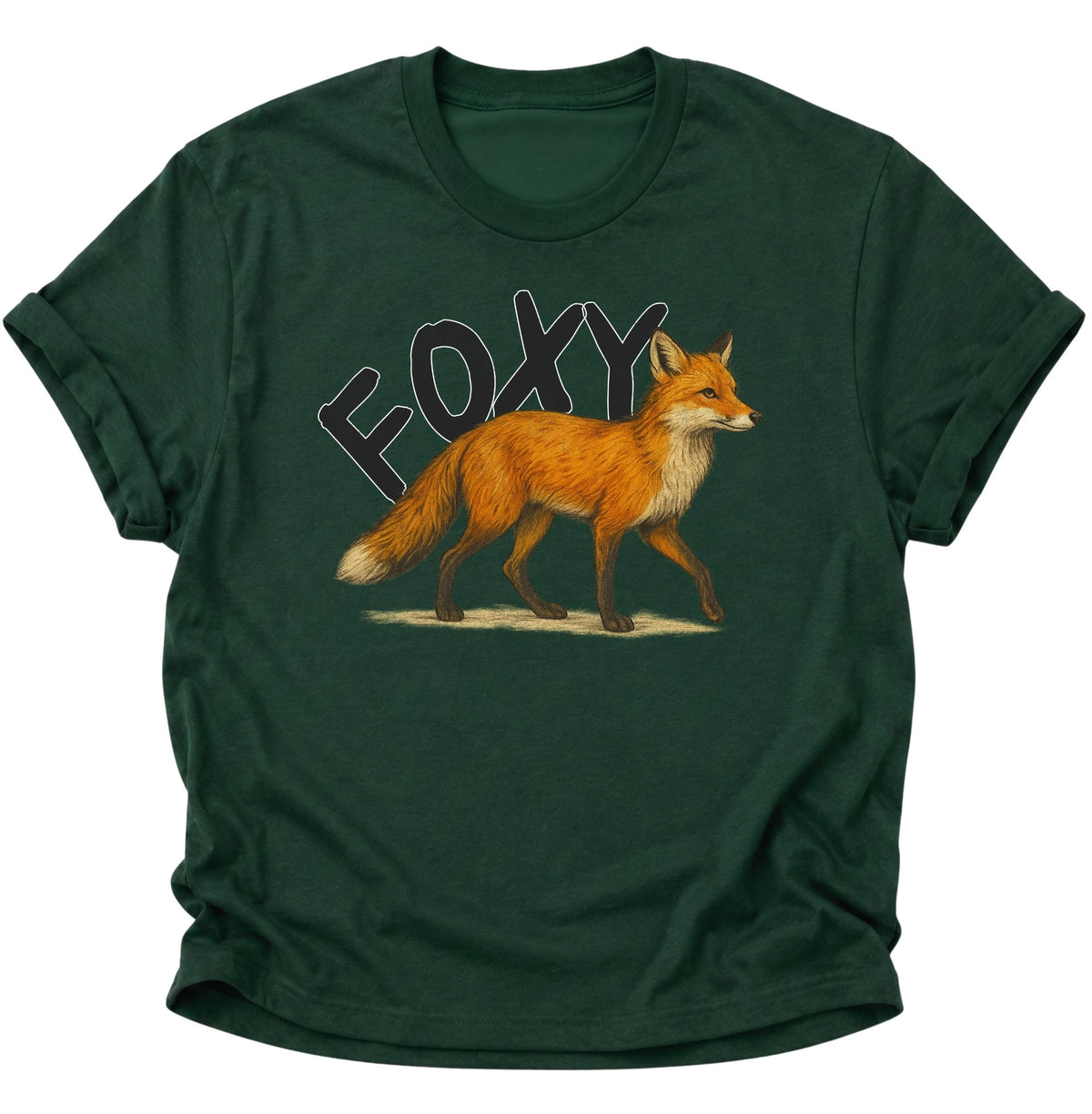 Foxy Unisex T-Shirt Forest Green - PINE & RIVER