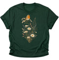 Rotkehlchen auf Wildblumen Unisex T-Shirt Forest Green - PINE & RIVER