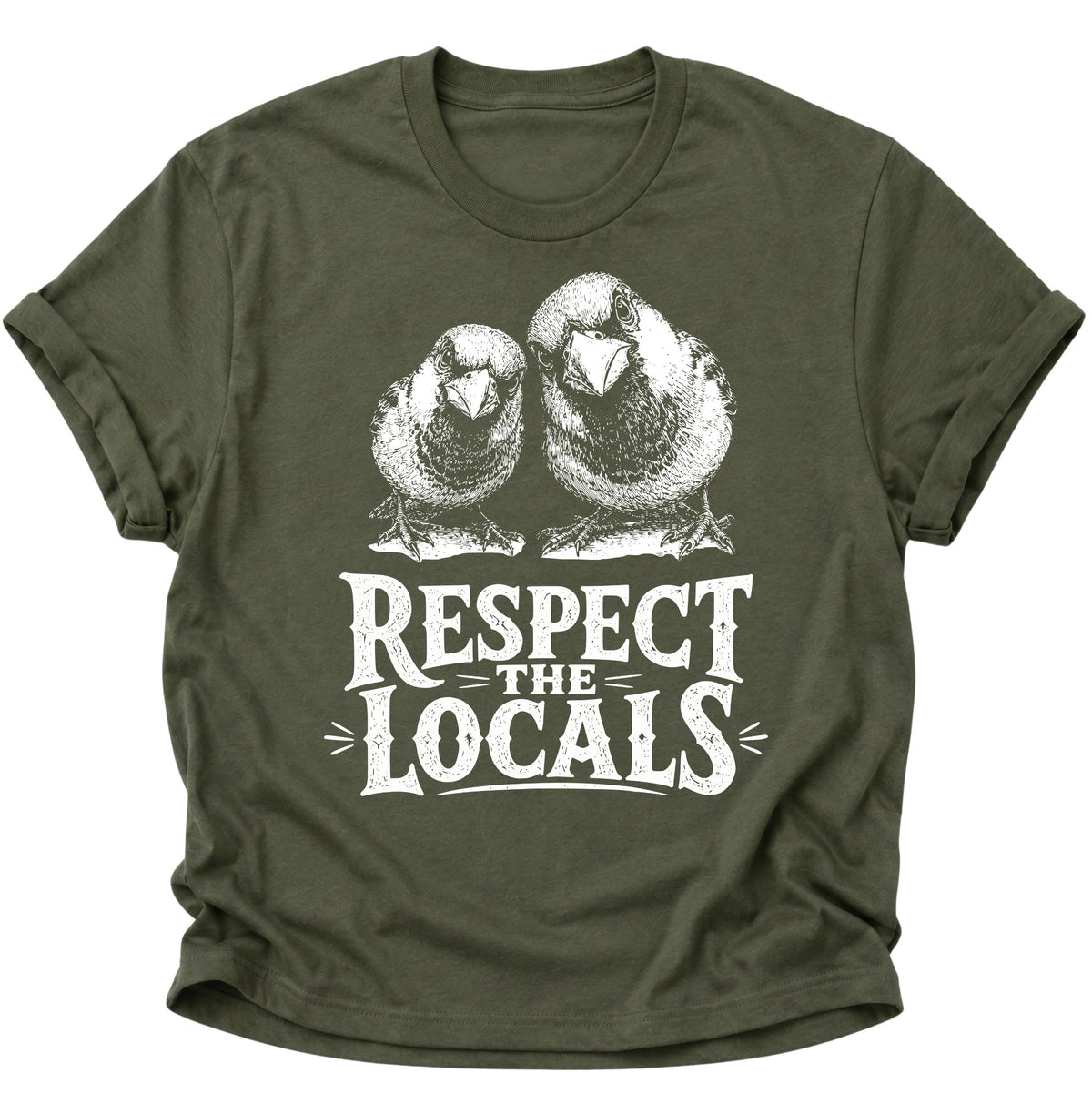 Respect the Locals Spatzen Unisex T-Shirt Military Green - PINE & RIVER