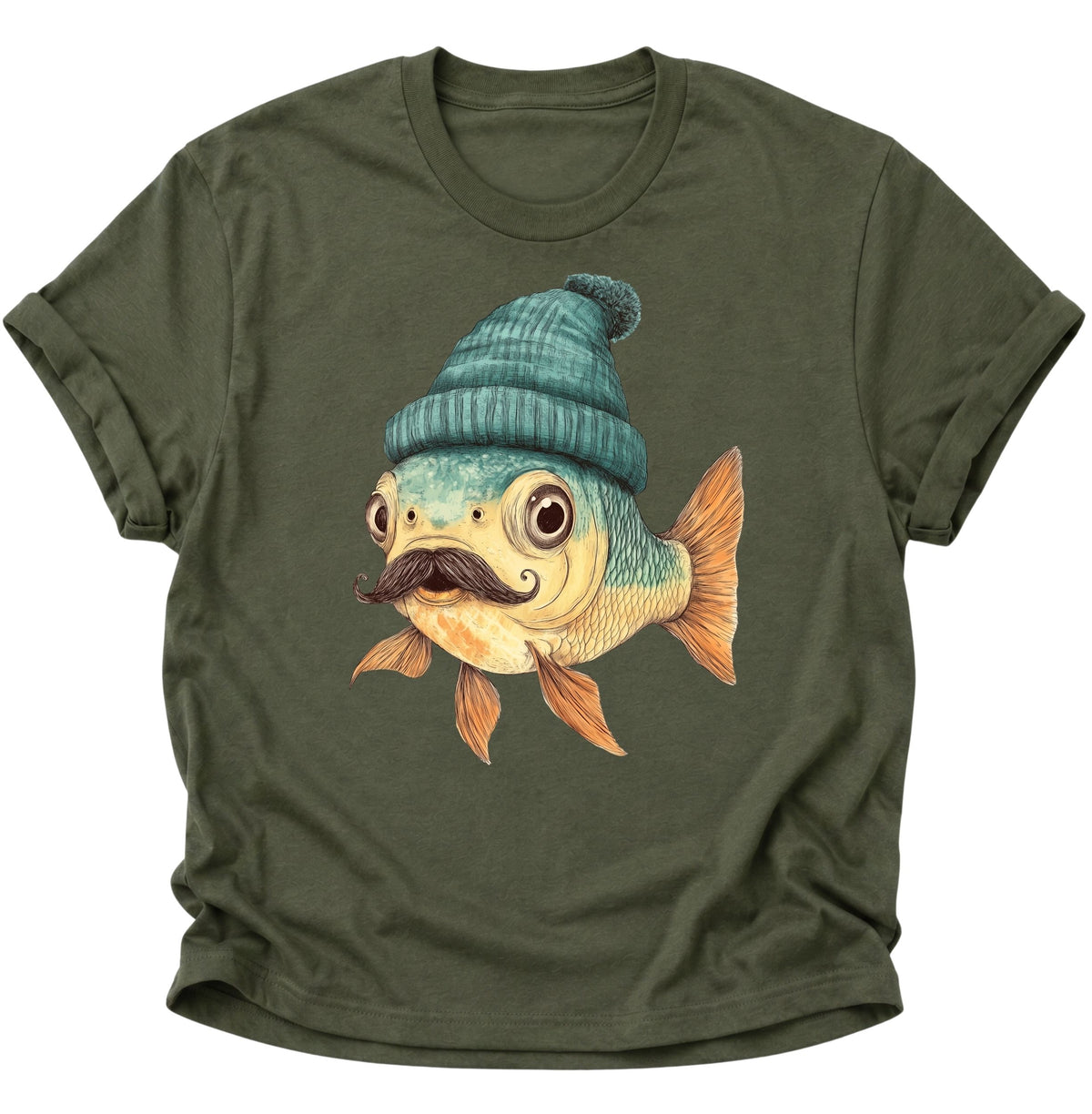 Mr. Fisch Unisex T-Shirt Military Green - PINE & RIVER