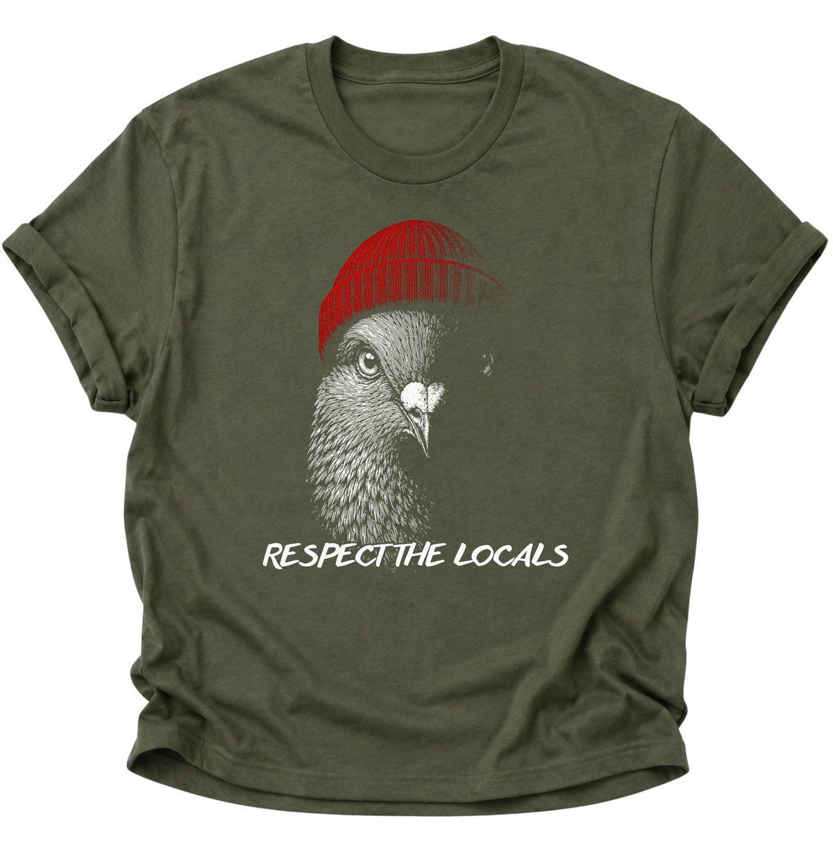 Respect the Locals Taube Unisex T-Shirt Military Green - PINE & RIVER