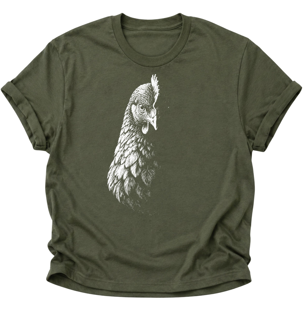 Mystische Henne im Schatten Unisex T-Shirt Military Green - PINE & RIVER