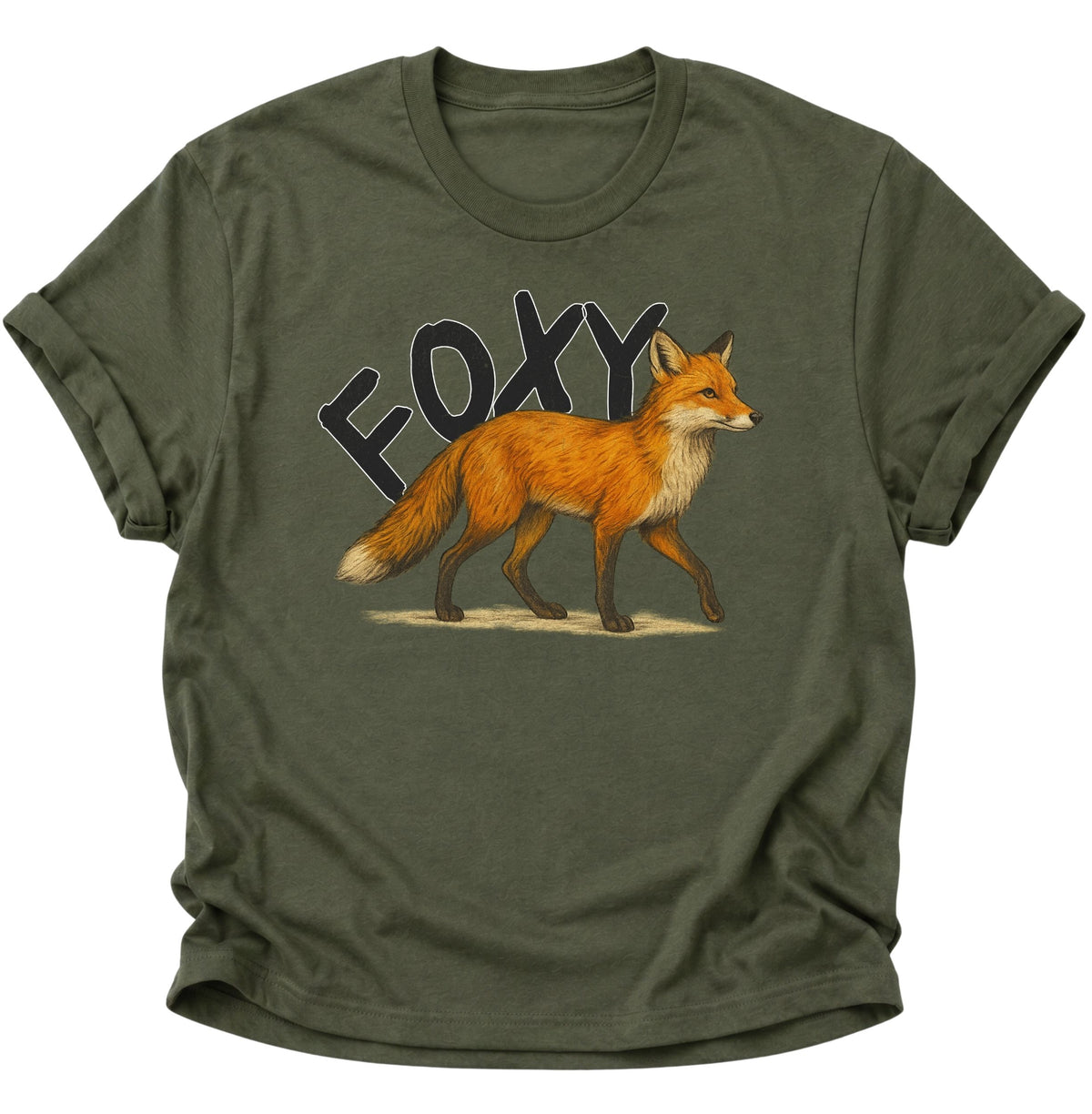 Foxy Unisex T-Shirt Military Green - PINE & RIVER