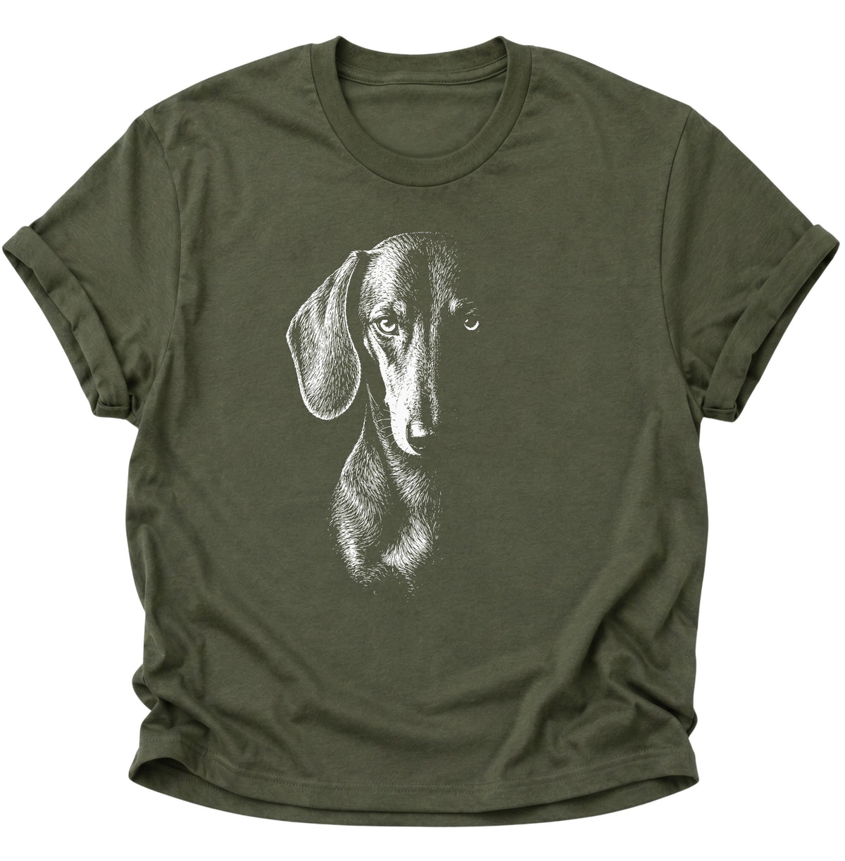 Mystischer Dackel im Schatten Unisex T-Shirt Military Green - PINE & RIVER