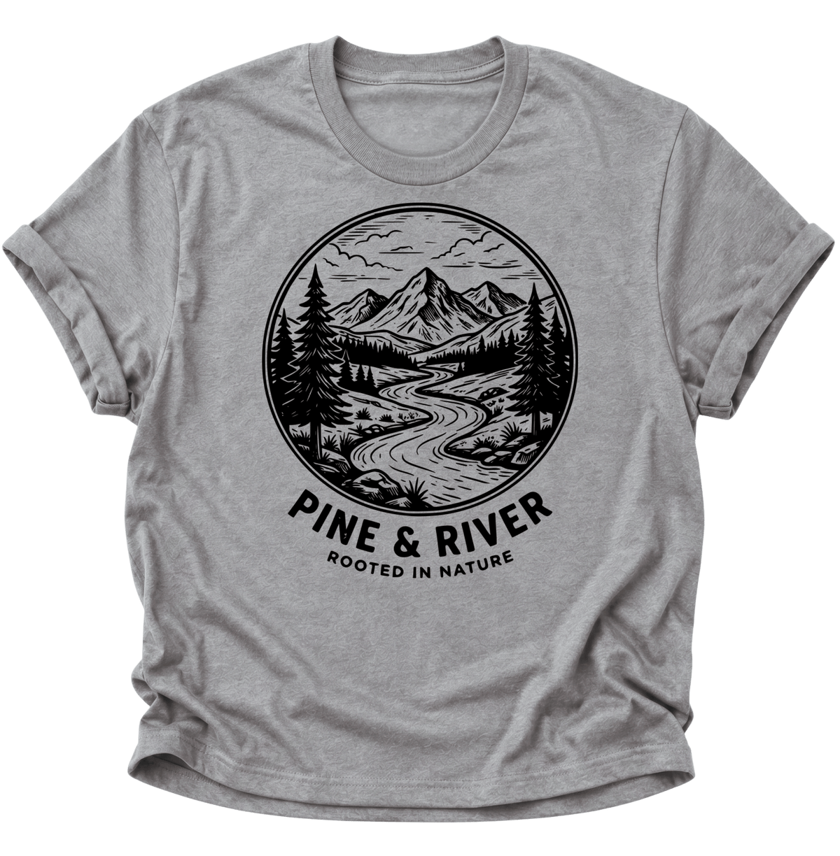 Pine & River Unisex T-Shirt Sport Grey - PINE & RIVER