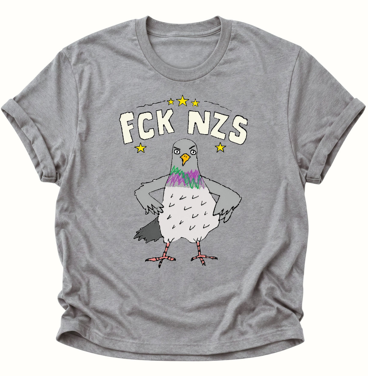 Taube gegen rechts Unisex T-Shirt Sport Grey - PINE & RIVER