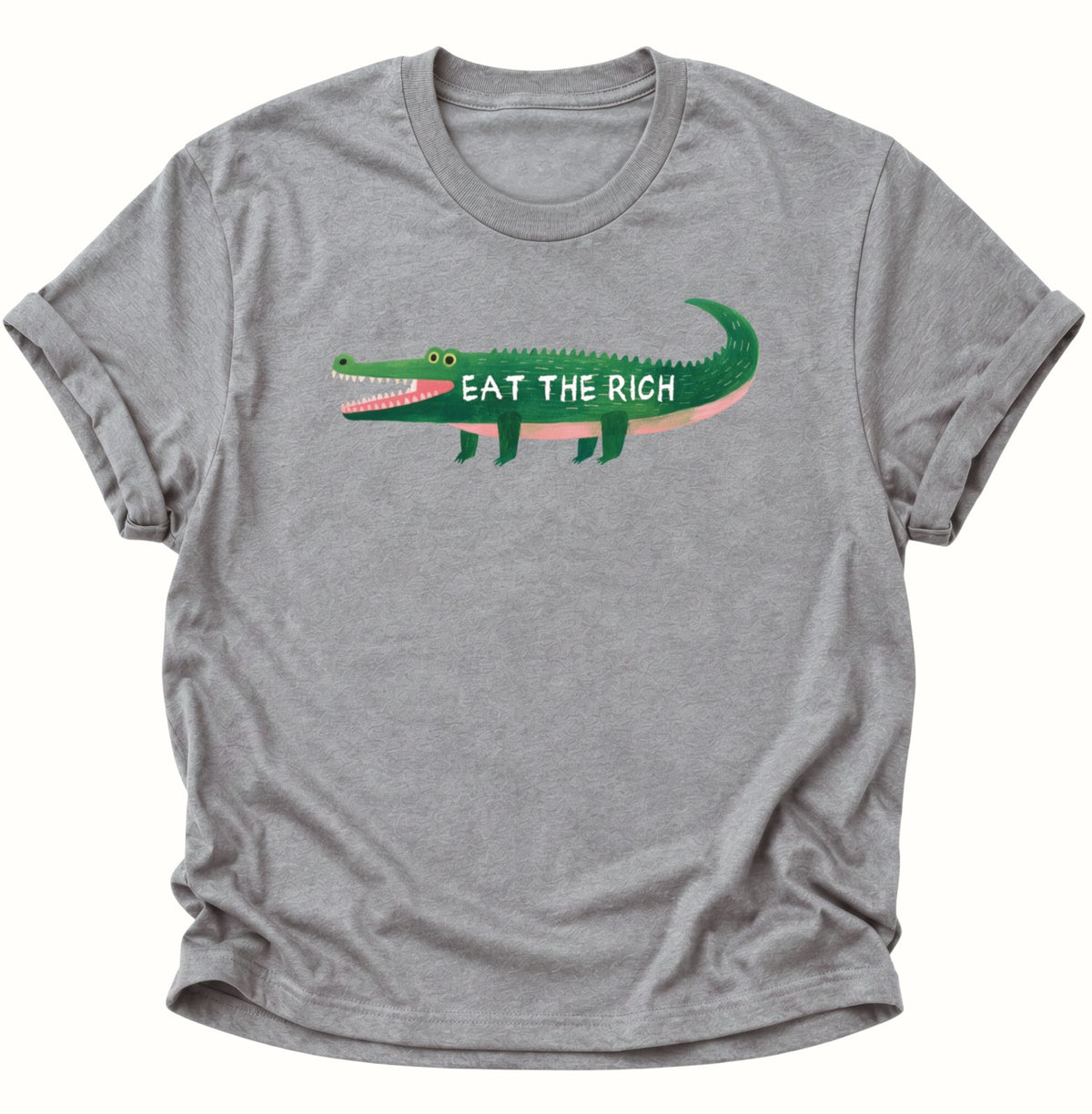 Krokodil Eat the Rich Unisex T-Shirt Sport Grey - PINE & RIVER