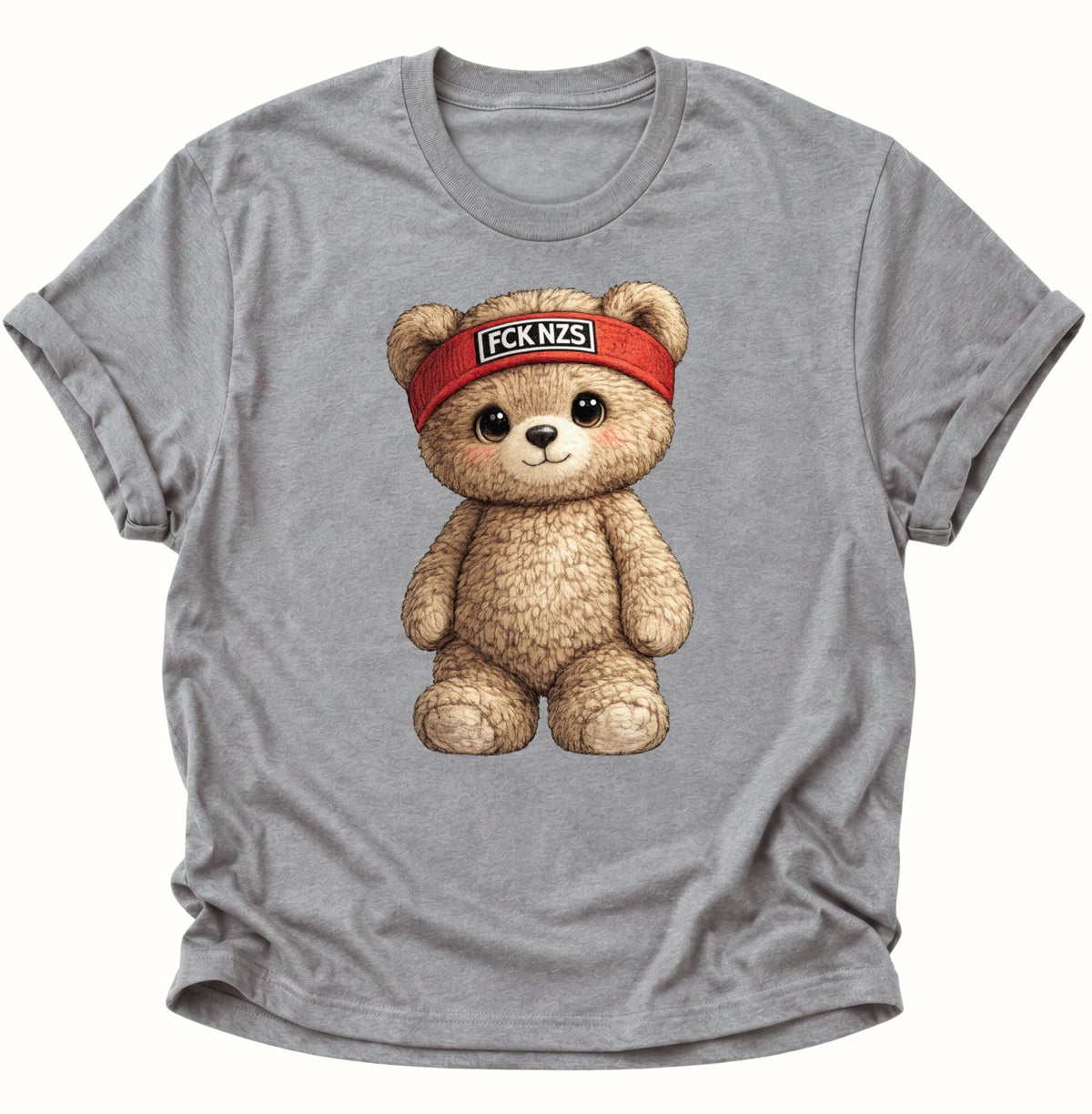 Süßer Teddybär gegen rechts Unisex T-Shirt Sport Grey - PINE & RIVER