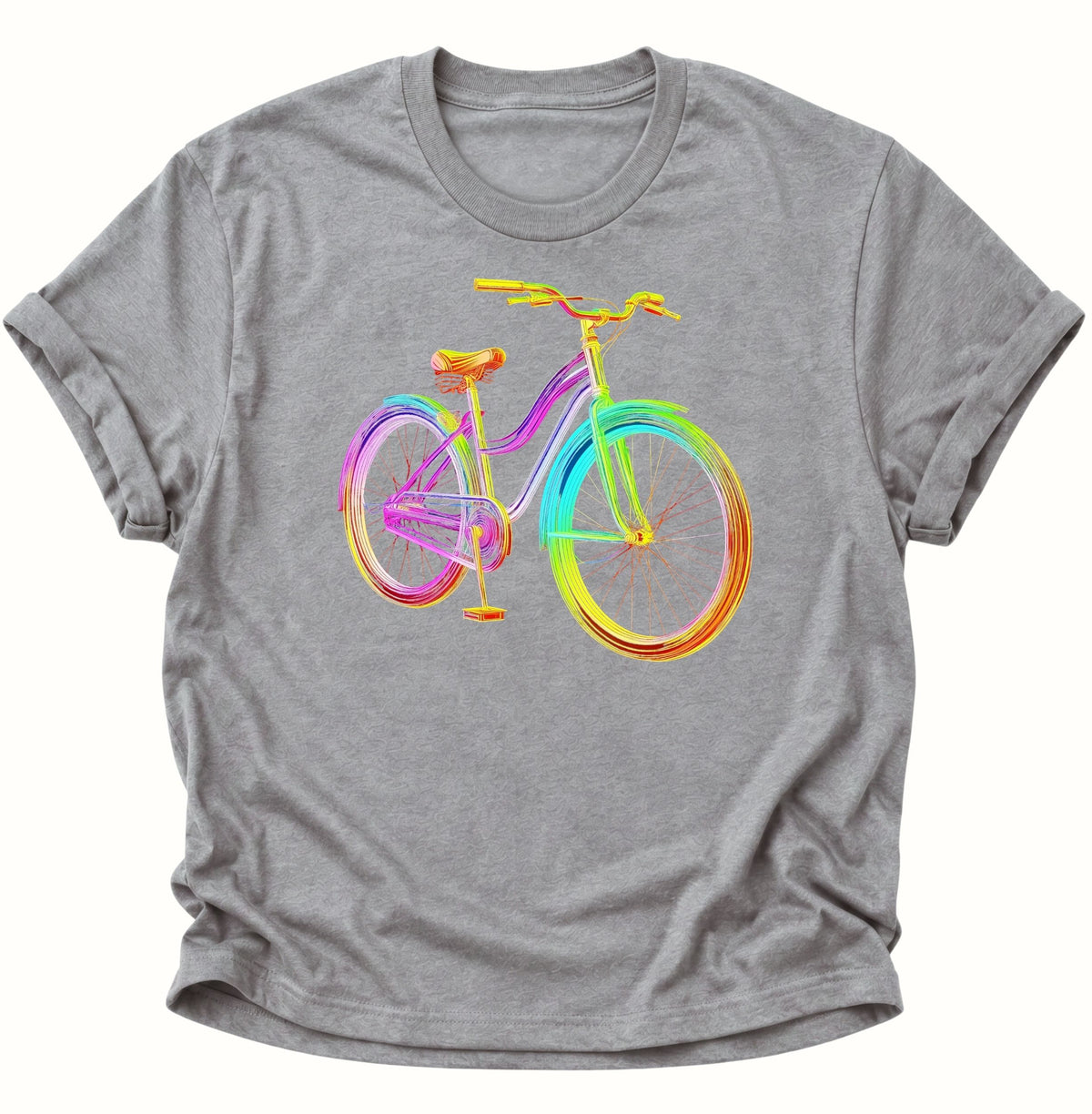 Fahrrad Neon Unisex T-Shirt Sport Grey - PINE & RIVER