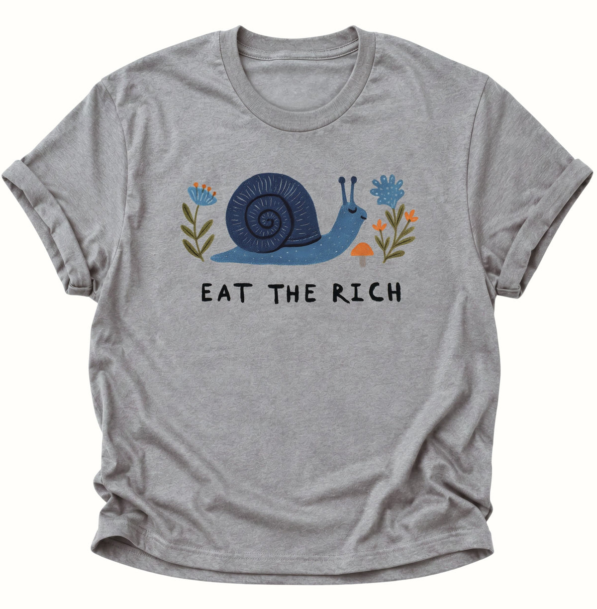 Blaue Schnecke Eat the Rich Unisex T-Shirt Sport Grey - PINE & RIVER