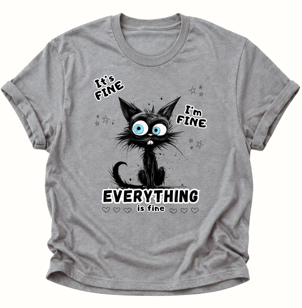 Everything is fine Unisex T-Shirt Sport Grey - PINE & RIVER