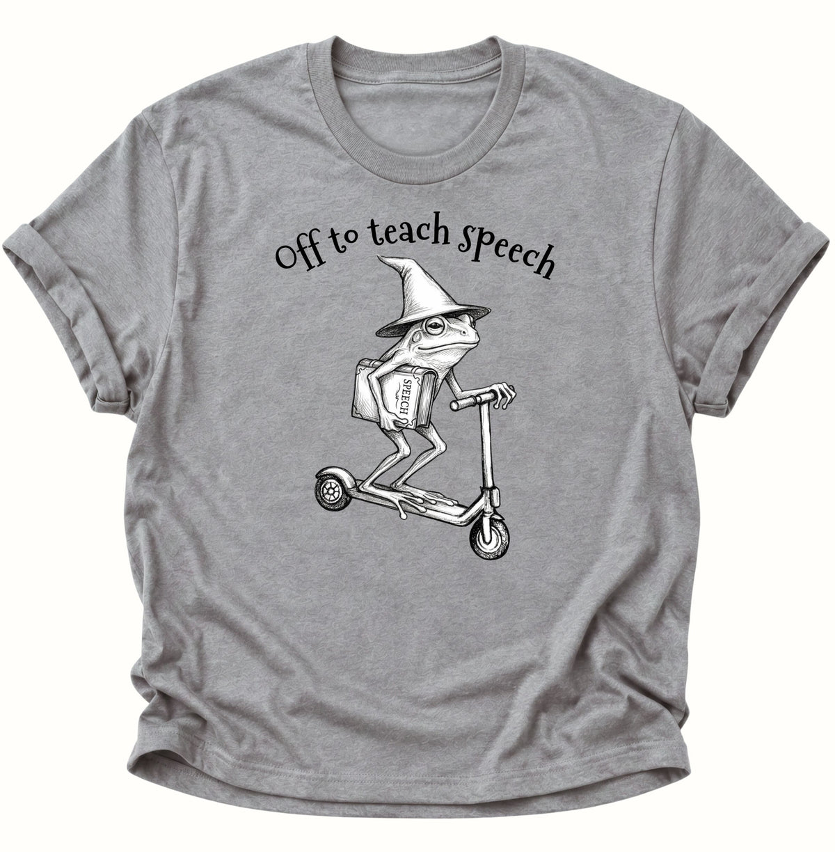 Retro-Frosch lehrt Sprache Unisex T-Shirt Sport Grey - PINE & RIVER