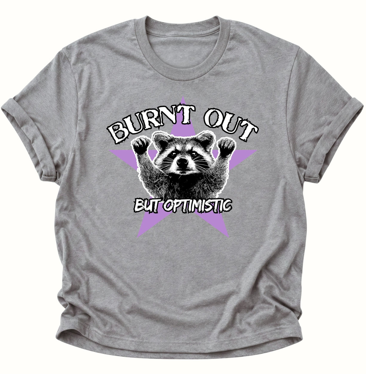 Burnt Out Washbär Unisex T-Shirt Sport Grey - PINE & RIVER