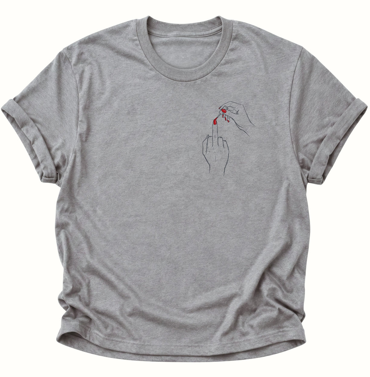 Mittelfinger Unisex T-Shirt Sport Grey - PINE & RIVER