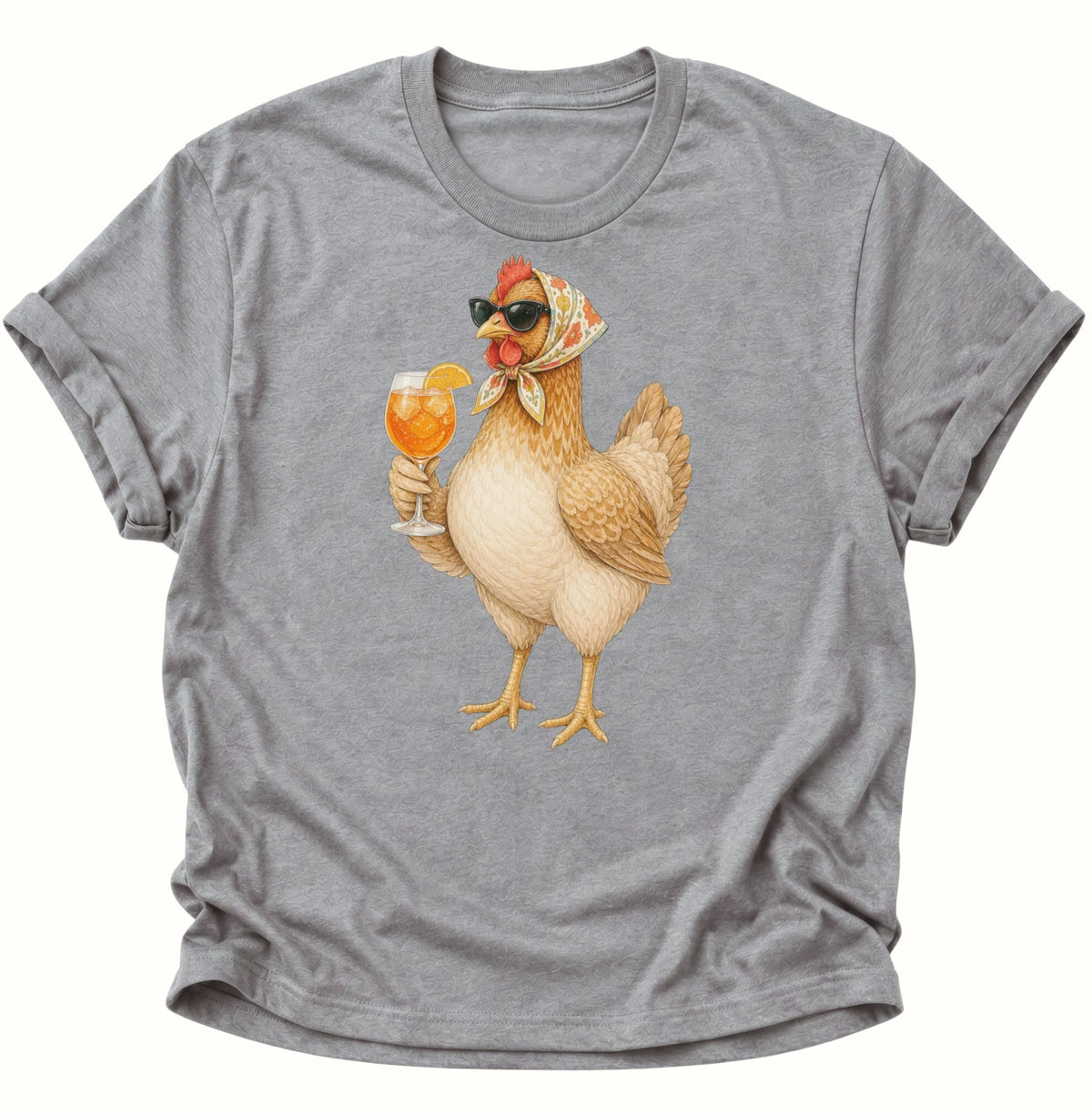 Cocktail-Henne mit Kopftuch Unisex T-Shirt Sport Grey - PINE & RIVER