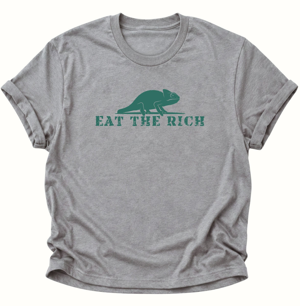 Chamäleon Eat the Rich Unisex T-Shirt Sport Grey - PINE & RIVER