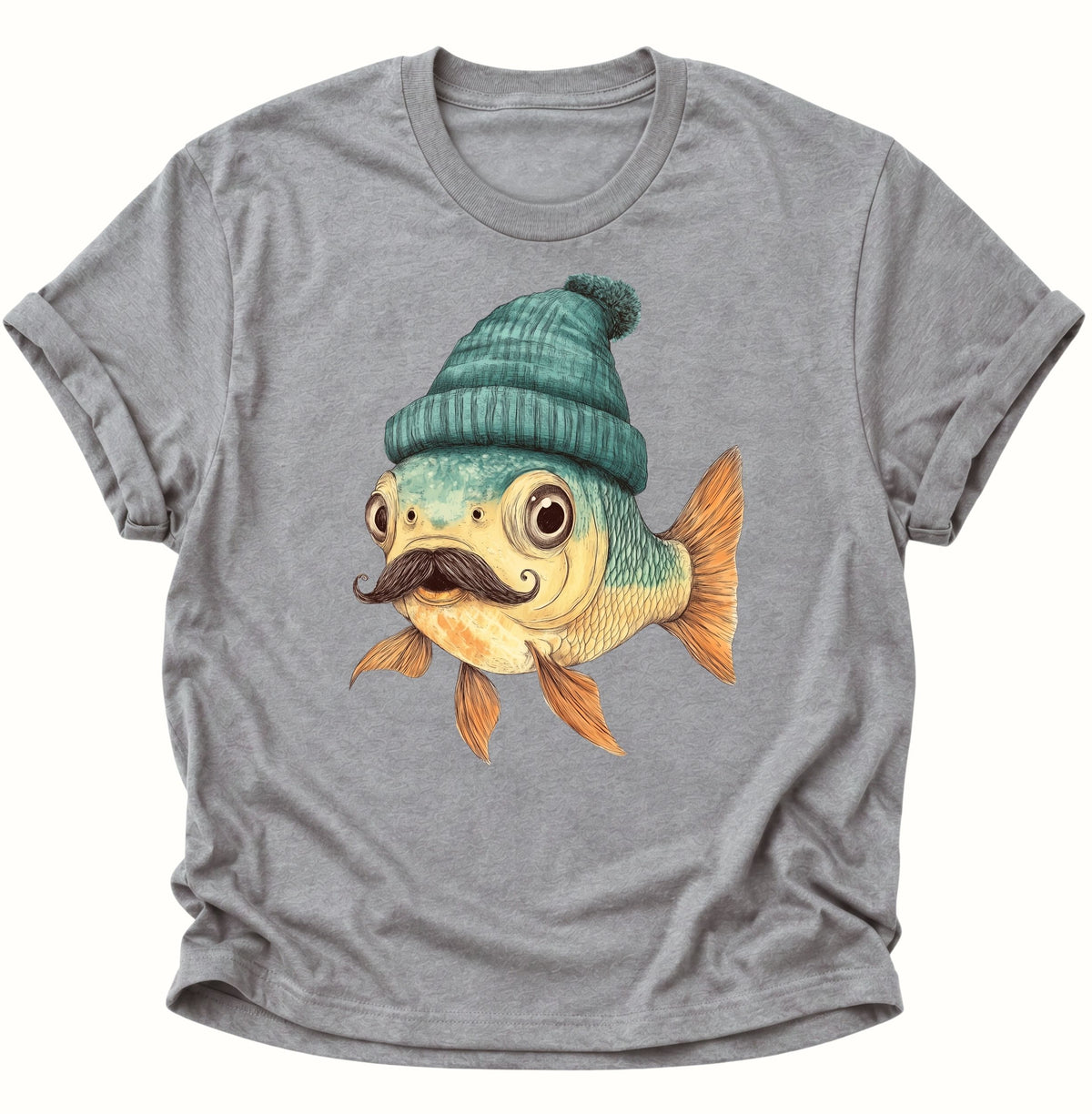 Mr. Fisch Unisex T-Shirt Sport Grey - PINE & RIVER