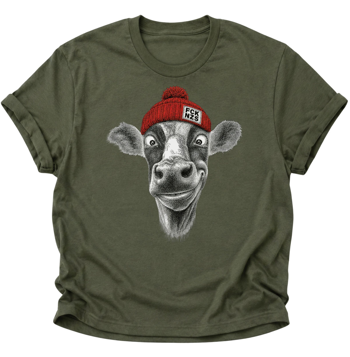 Anti Nazi Kuh Unisex T-Shirt Military Green - PINE & RIVER