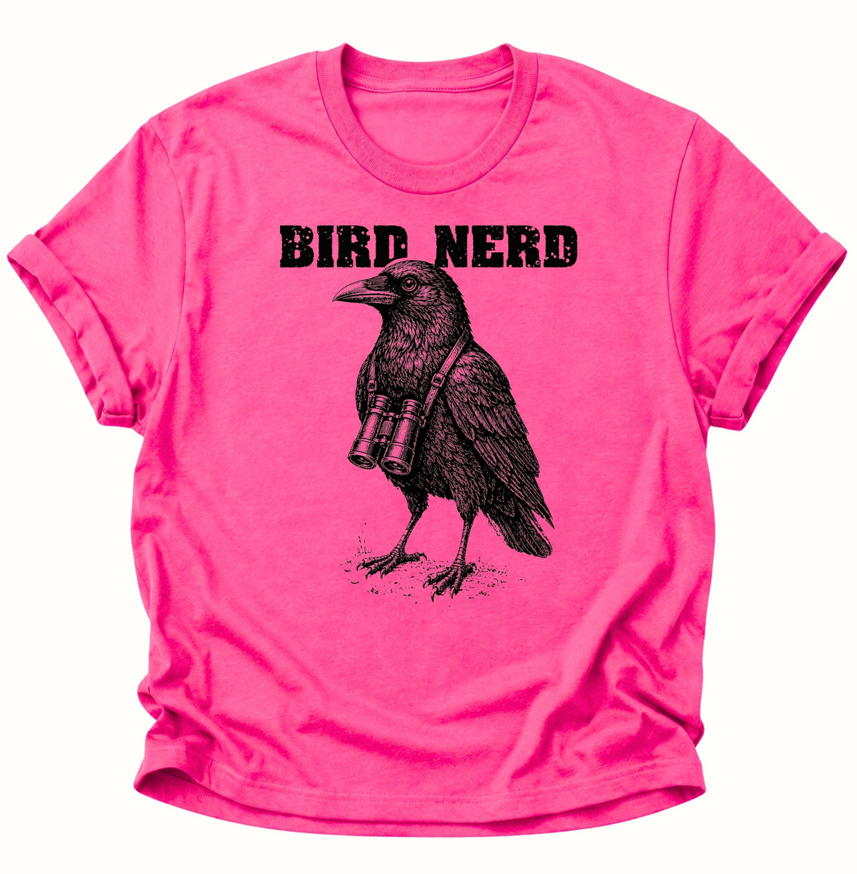 Bird Nerd Rabenvogel mit Fernglas Unisex T-Shirt Heliconia - PINE & RIVER