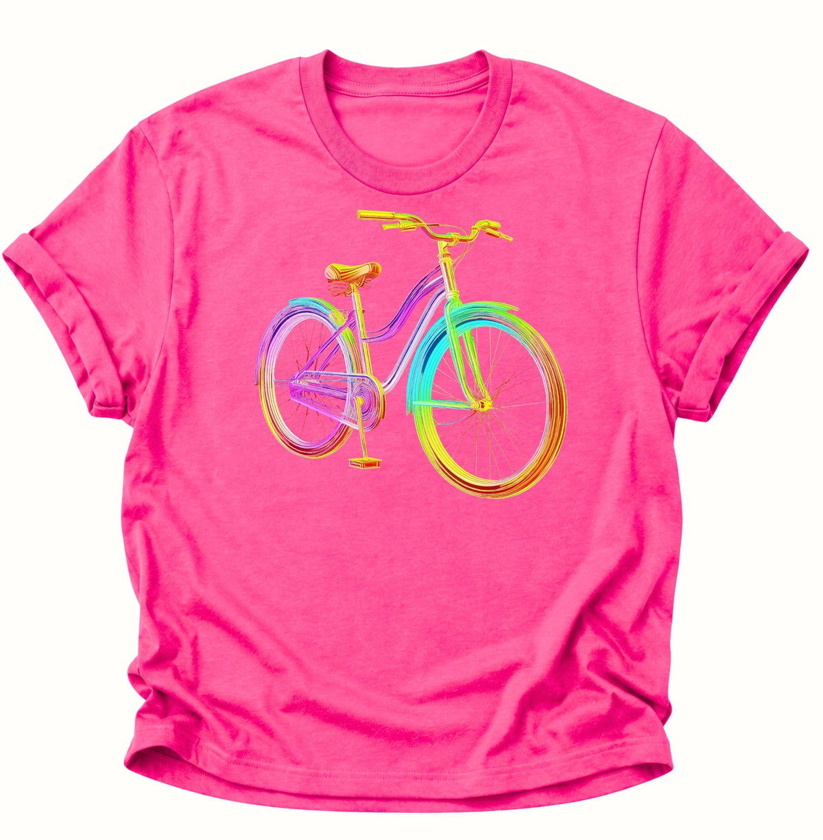 Fahrrad Neon Unisex T-Shirt Heliconia - PINE & RIVER
