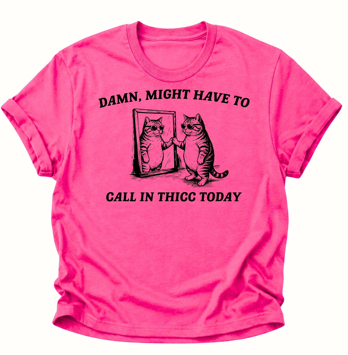 Call in Thicc Katze Unisex T-Shirt Heliconia - PINE & RIVER