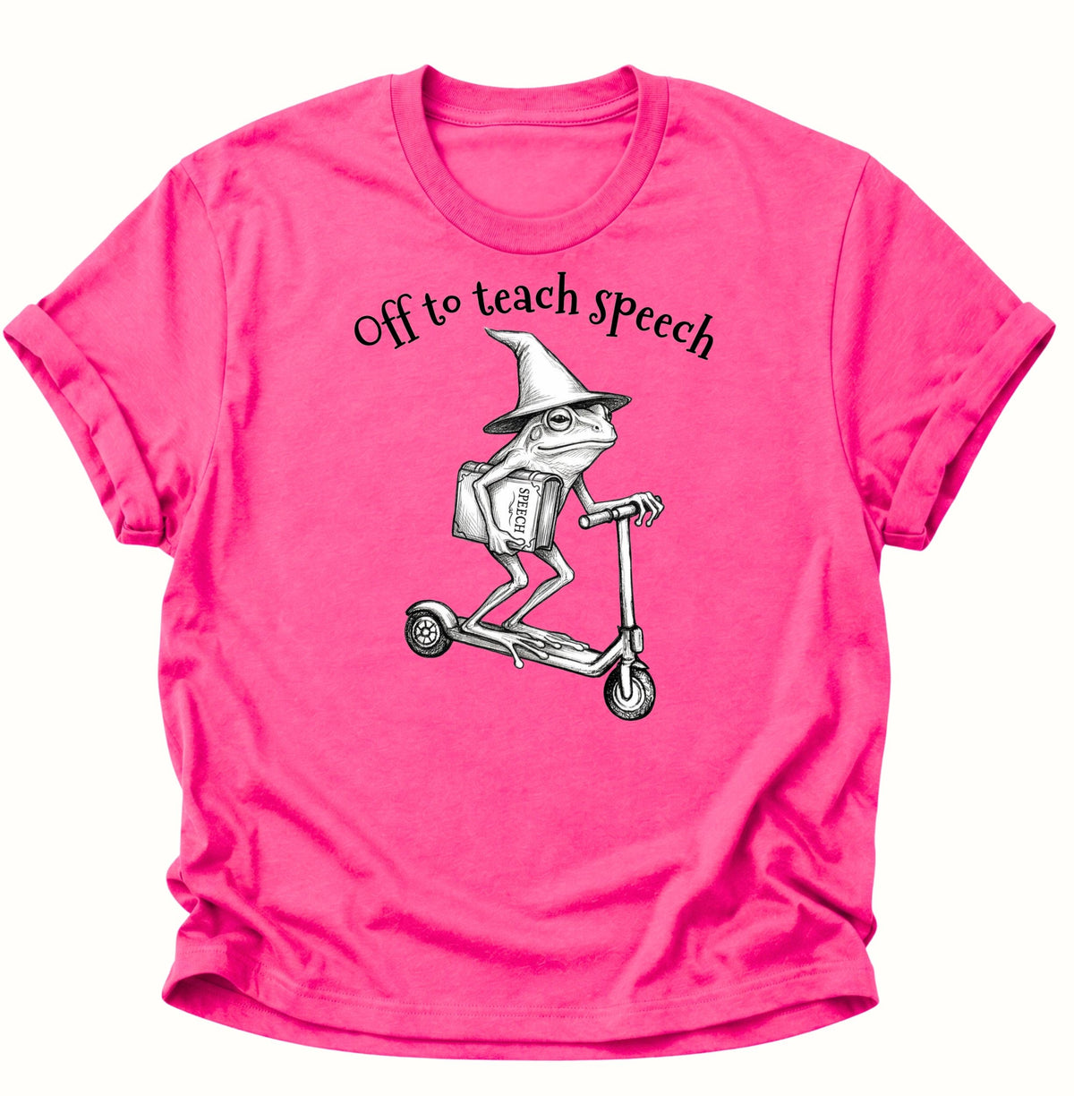 Retro-Frosch lehrt Sprache Unisex T-Shirt Heliconia - PINE & RIVER